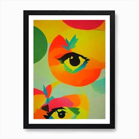 Abstract Eyes Art Print