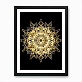 Mandala gold, rich , art, abstract geometric print design Art Print