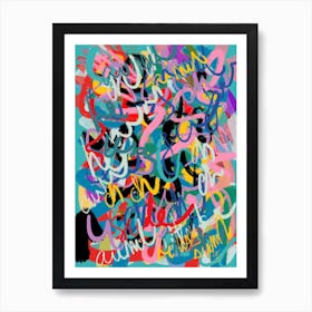 Animal Graffiti Doodle Art Print