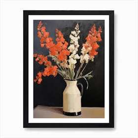 Bouquet Of Toadflax Flowers, Autumn Fall Florals Painting 2 Art Print