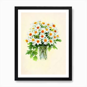 Daisies Vintage Flowers Flower Art Print