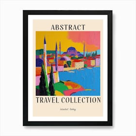 Abstract Travel Collection Poster Istanbul Turkey 8 Art Print