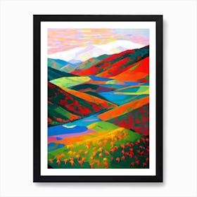 Hemis National Park 1 India Abstract Colourful Art Print