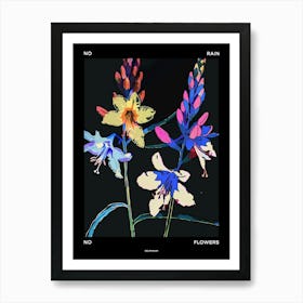 No Rain No Flowers Poster Delphinium 2 Art Print