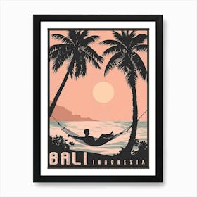 Paradise Found: Bali in Vintage Pink Poster Art Print