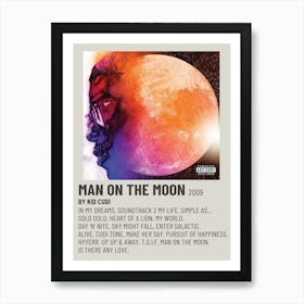 Xiaogege Kid Cudi Man On The Moon Music 2 Wall Art Picture Painting Poster 1 Art Print