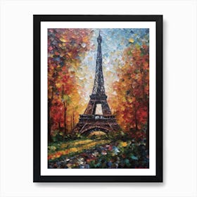 Eiffel Tower Paris France Monet Style 34 Art Print