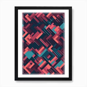 Abstract shape patterns Art Print