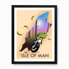 Isle Of Man Travel poster map Art Print