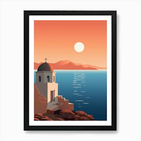 sunset in Santorini Art Print