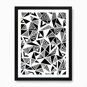 Jazzy Triangles Abstract Geometric Art Print