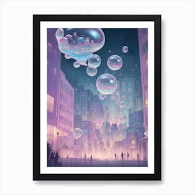 Bubble City Art Print