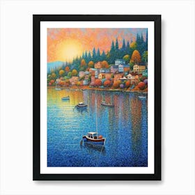 Gig Harbor Washington Retro Pop Art 13 Art Print