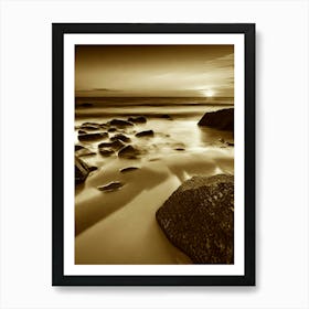 Rocks On The Beach 2 Art Print