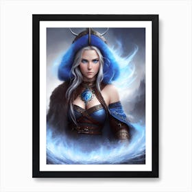 Viking Warrior Woman Art Print