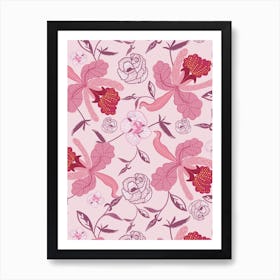 Elegant Floral Pink Art Print