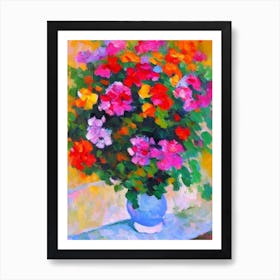 Nemesia Floral Abstract Block Colour 2 1 Flower Art Print