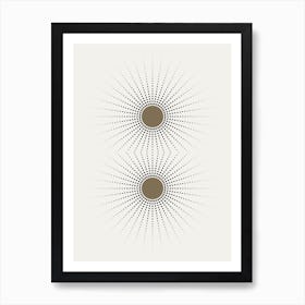 Sunbursts. Abstract Boho Art Print Art Print