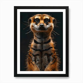 The Meerkat's Tiger Disguise Art Print
