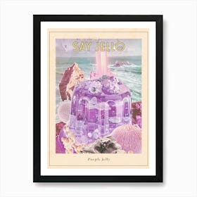 Purple Jelly Retro Space Collage 1 Poster Art Print