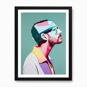 Benny Benassi Colourful Illustration Art Print