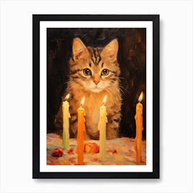 Birthday Cat Art Print