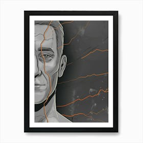 Half of a man Art Print