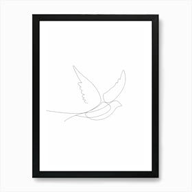 Swallow Drawing 1 Art Print