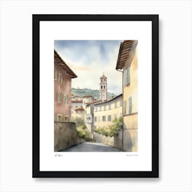 Pistoia, Tuscany, Italy 2 Watercolour Travel Poster Art Print