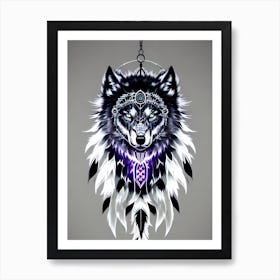 Wolf Dreamcatcher Art Print