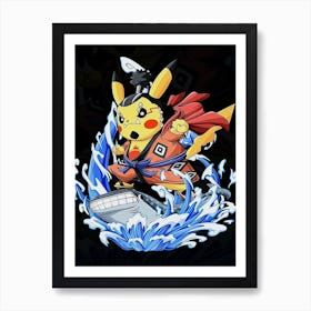 Pokemon Pikachu Anime Poster Art Print