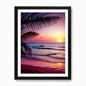 Sunset On The Beach 659 Art Print
