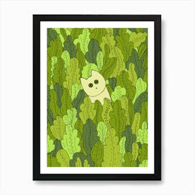 Cat In A Jungle Art Print