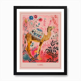 Floral Animal Painting Camel 1 Poster Art Print