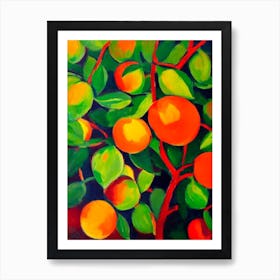 Tangelo Fruit Vibrant Matisse Inspired Painting Fruit Art Print