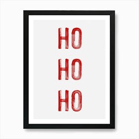 Ho Ho Ho, Santa Claus, Christmas Art Print