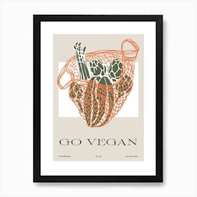 Go Vegan Art Print