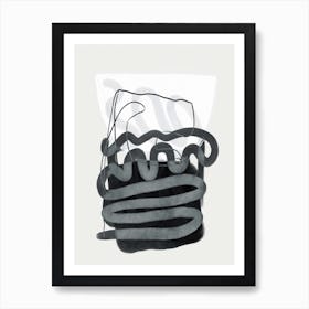 Boho Minimal Black 3 Art Print