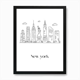 New York City Skyline Art Print