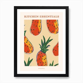 Pineapple Pattern Illustration Poster 4 Art Print