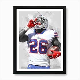 Devin Singletary New York Giants Art Print