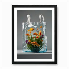 Goldfish Shopping Bag Art Print