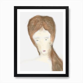 Girl With Long Hair Art Print