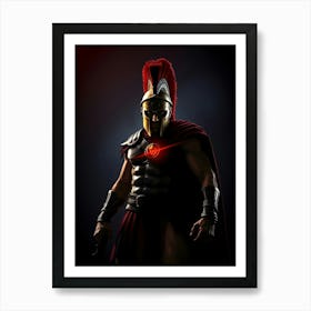 Spartan Warrior - Diverse Art Illustration 92 Art Print