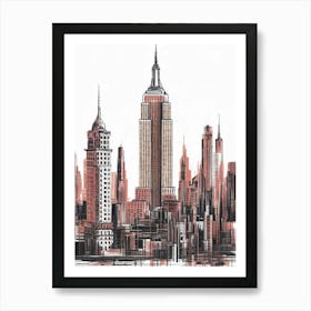 New York City Skyline 3 Art Print