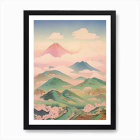 Mount Haku In Ishikawa Gifu Toyama, Japanese Landscape 2 Art Print