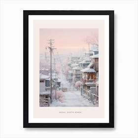 Dreamy Winter Painting Poster Seoul South Korea 2 Art Print