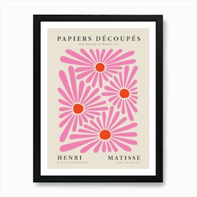 Matisse Inspired Pink Botanical Art Art Print