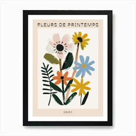 Spring Floral French Poster  Daisy 1 Art Print