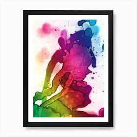 Abstraction Watercolor Stain Art Print